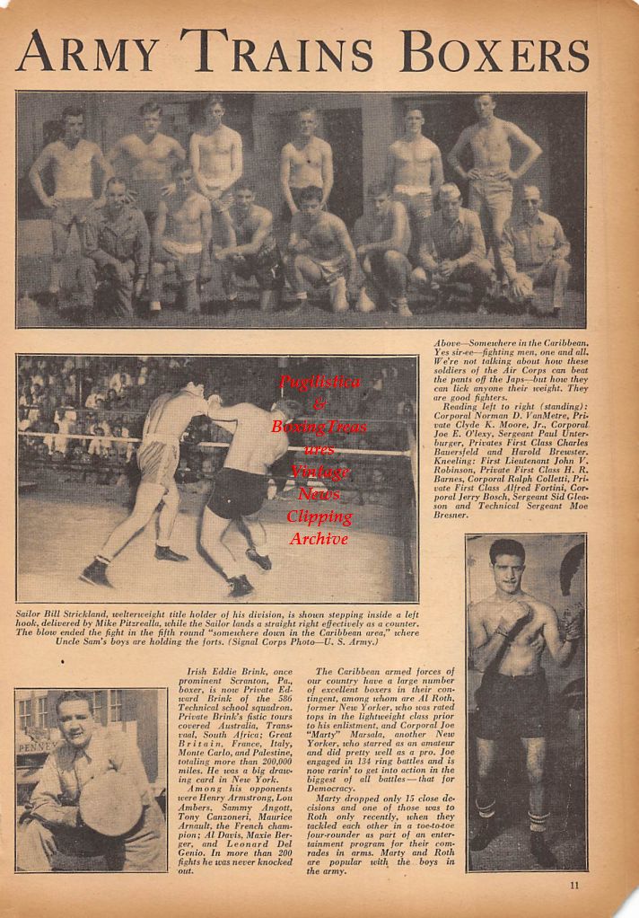 Boxing News Clipping #337 - Allie Stoltz, Eddie Brink, Norman D. VanMetre, Clyde K. Moore Jr., Paul Unterburger, Charles Bauersfeld, Harold Brewster, Ralph Colletti, Alfred Fortini, Jerry Bosch, Sid Gleason, Moe Bresner, Bill Strickland, Mike Pitzrealla+