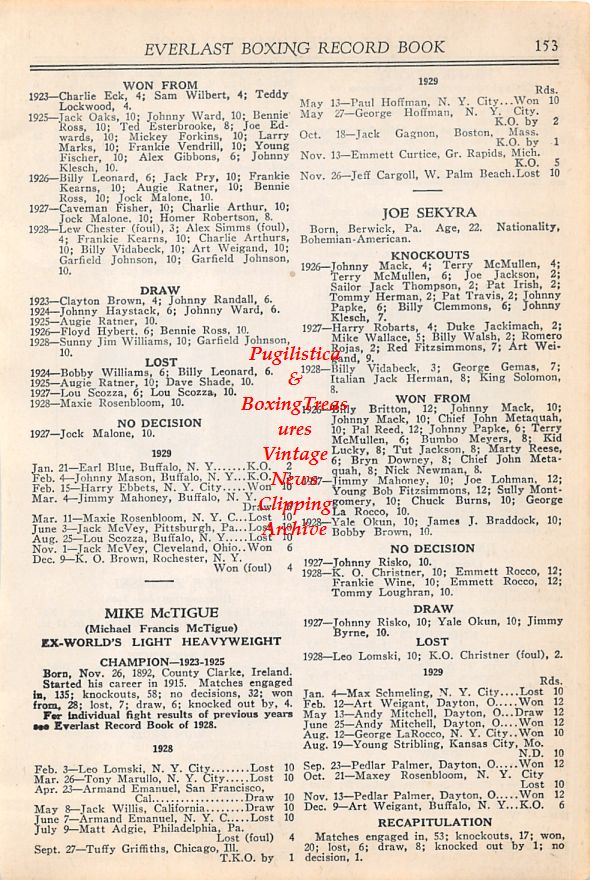 Boxing News Clipping #34 - Jimmy Mendes, Joe Zelinski