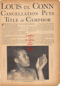 Boxing News Clipping #341 - Joe Louis with The Ring Medal