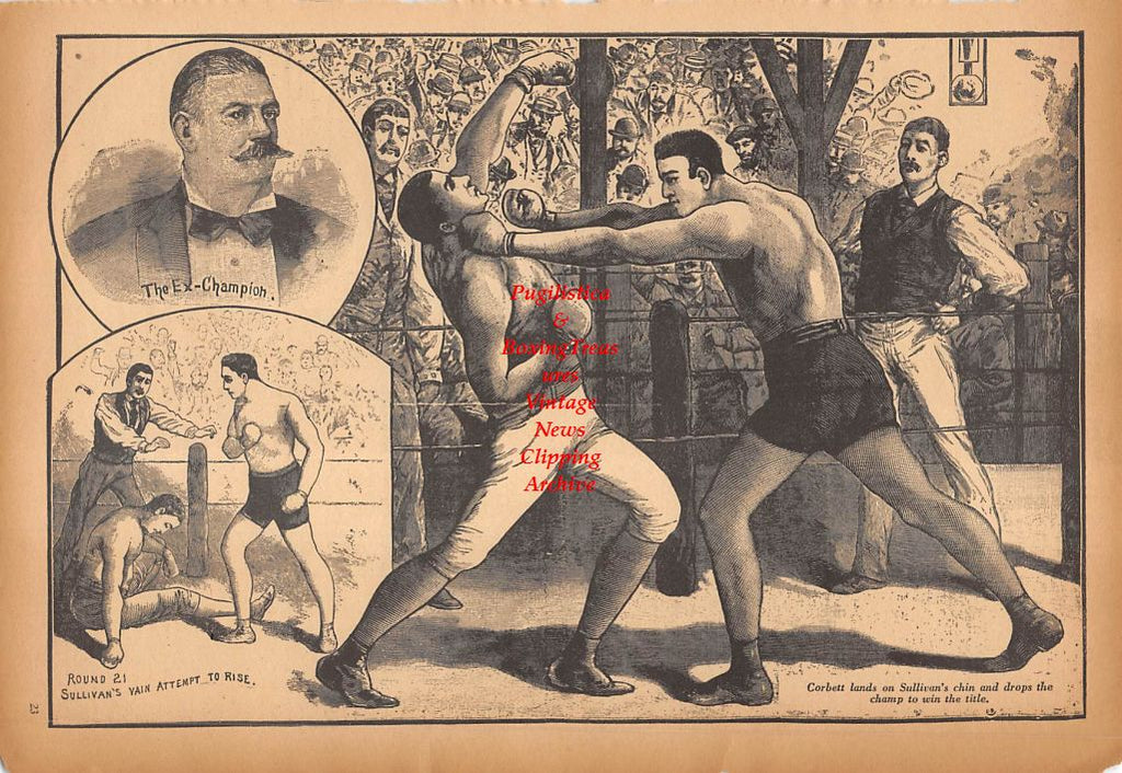 Boxing News Clipping #349 - John L. Sullivan vs. James J. Corbett