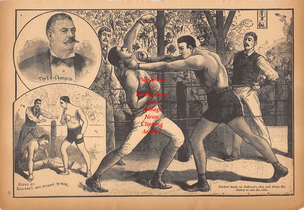Boxing News Clipping #349 - John L. Sullivan vs. James J. Corbett