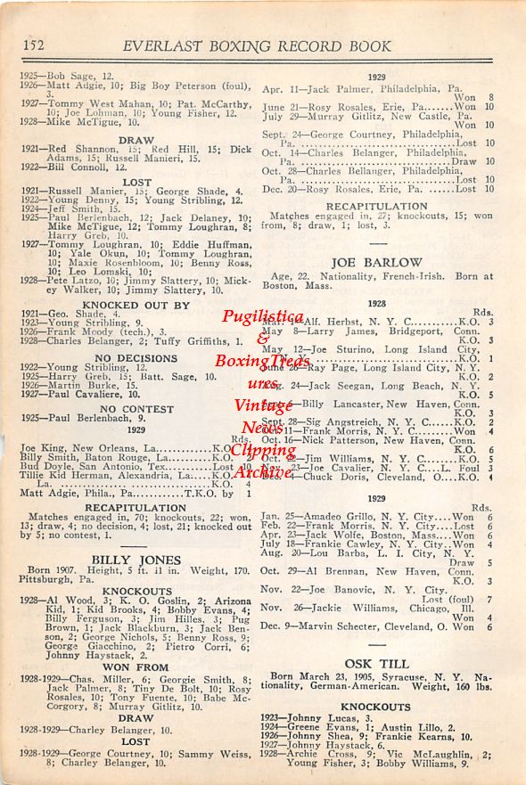 Boxing News Clipping #35 - Bingo Joe Banovic, Tony Marullo