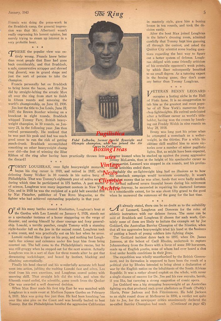 Boxing News Clipping #358 - Fidel LaBarba
