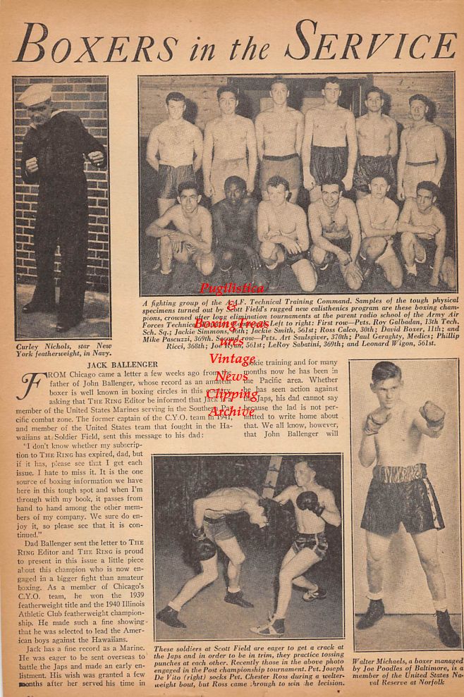 Boxing News Clipping #361 - Joe Carilli, Bobby Root, Frankie Best, Jerry Moore, Curley Nichols, Walter Michaels and others