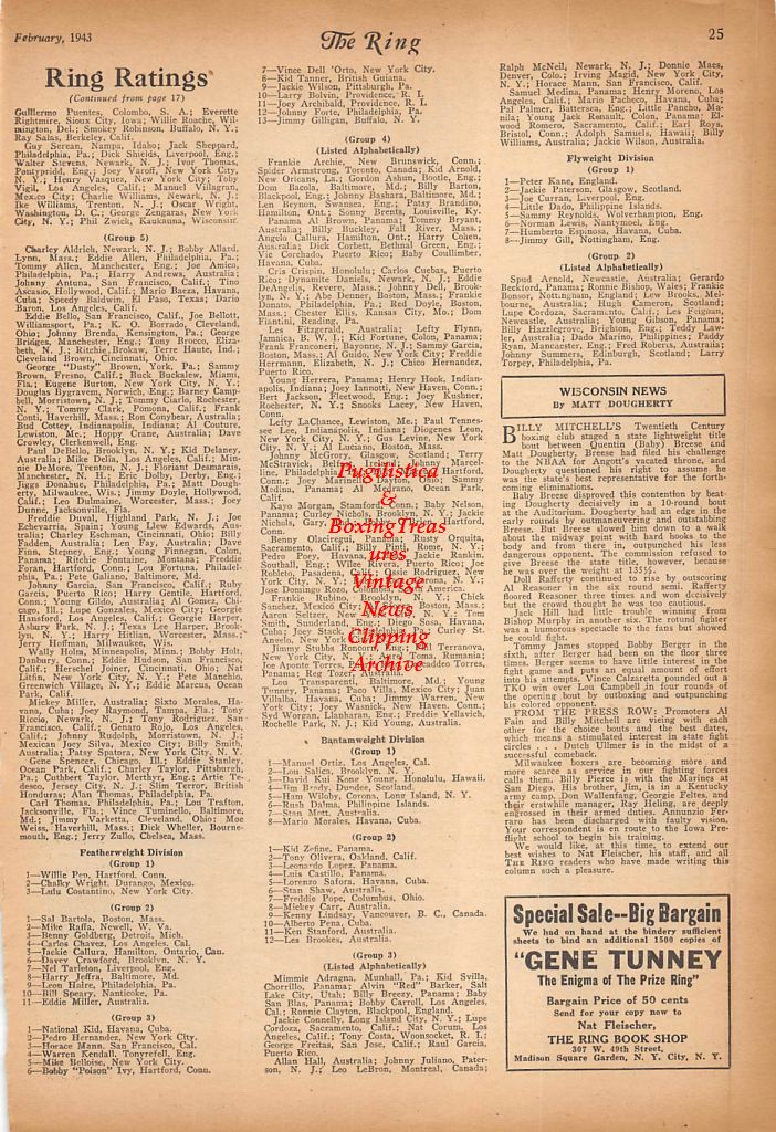 Boxing News Clipping #365 - Johnny Rivers, Pete Scalzo, James Coyne
