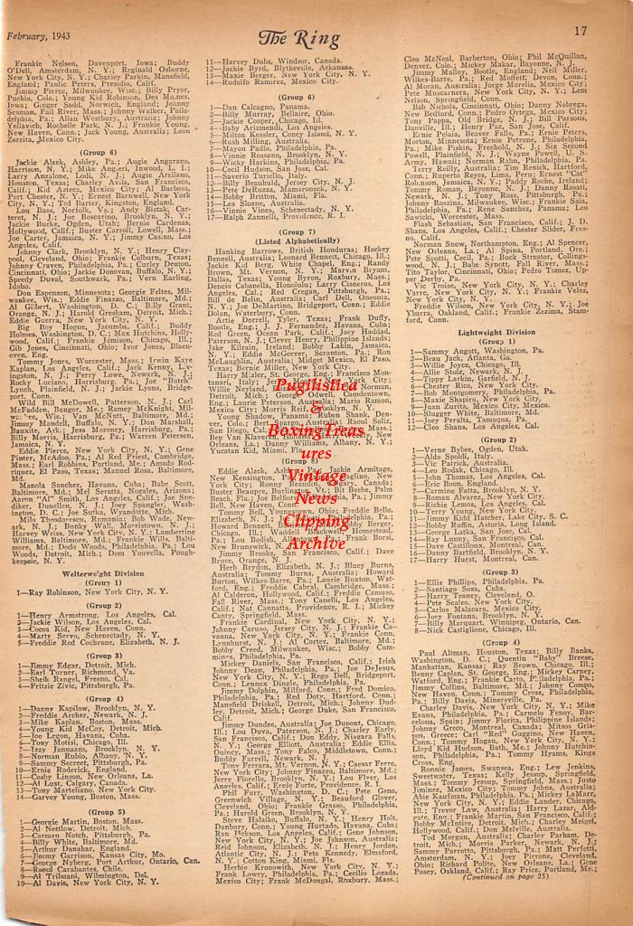 Boxing News Clipping #367 - Willie Pep