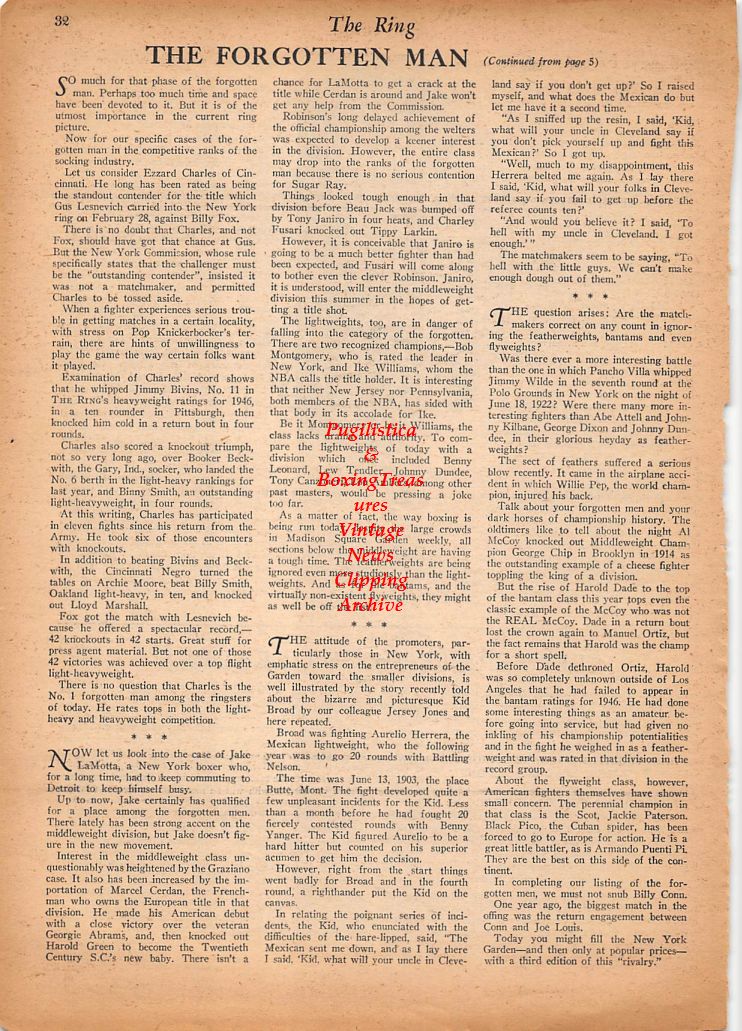 Boxing News Clipping #376 - Pancho Villa
