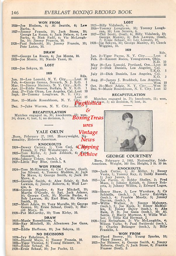 Boxing News Clipping #38 - Leo Lomski, James J. Braddock, George Courtney