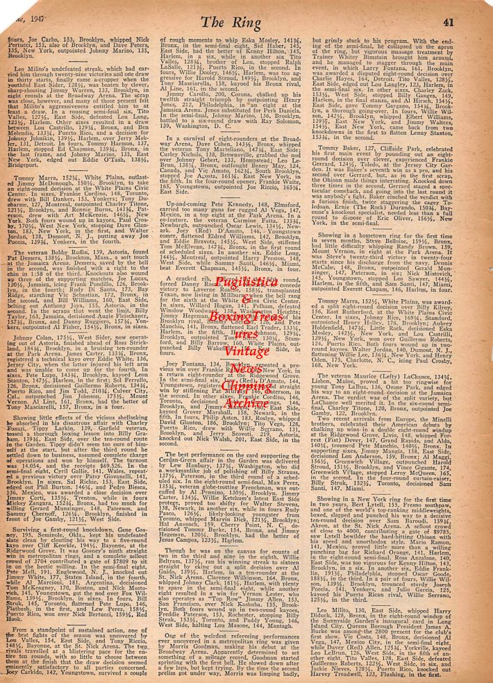 Boxing News Clipping #389 - Jimmy Mangia
