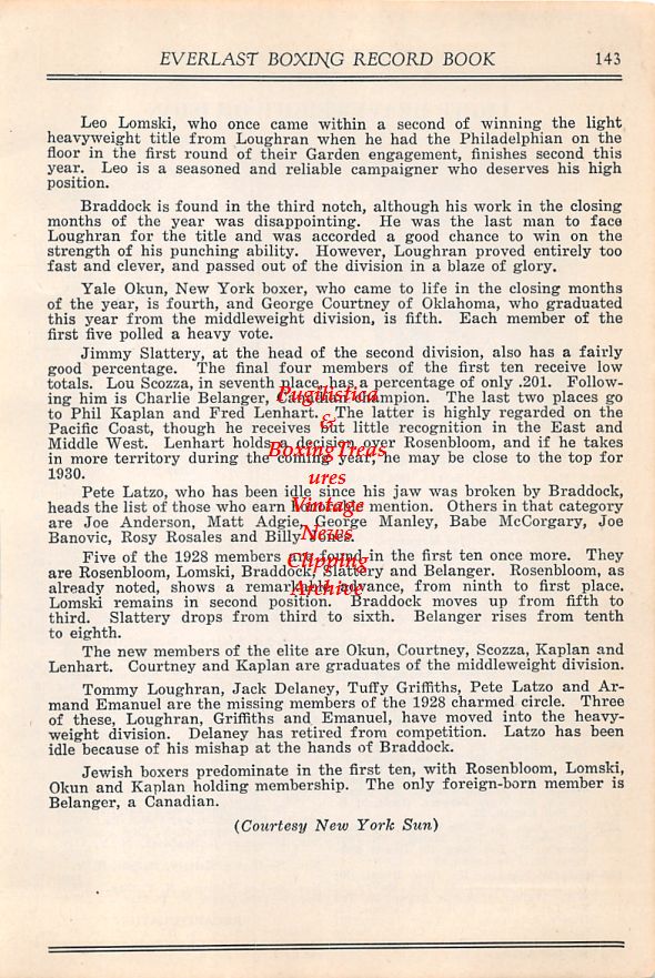 Boxing News Clipping #39 - Maxie Rosenbloom
