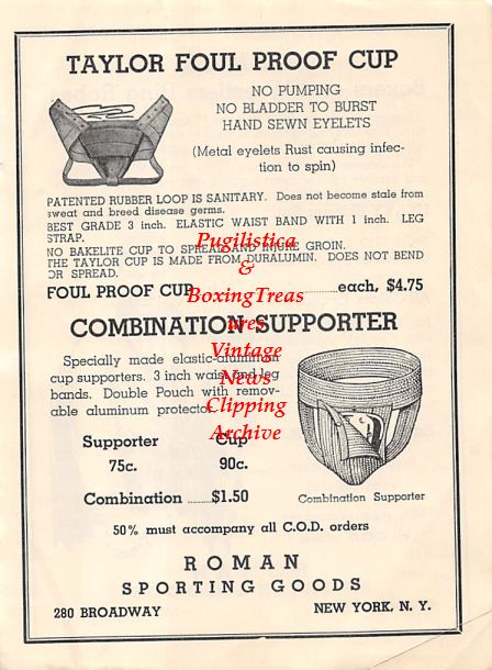 Boxing News Clipping #390 - Jack Dempsey Roman Sporting Goods Ad