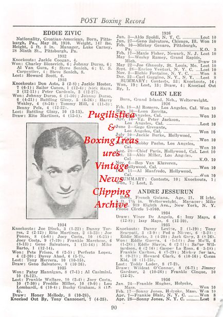 Boxing News Clipping #395 - Fritzie Zivic, Eddie Zivic