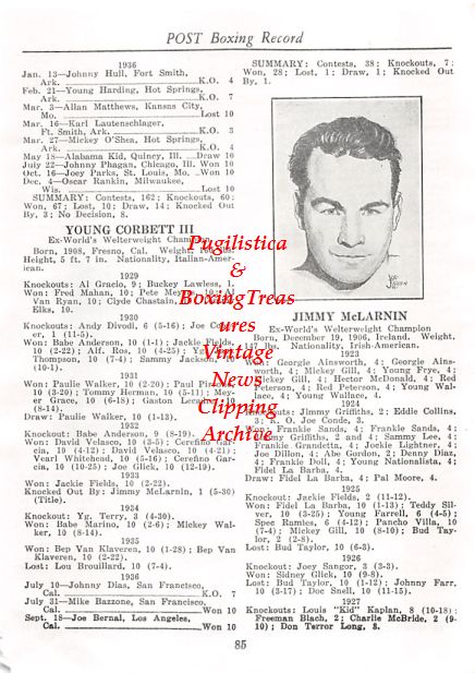 Boxing News Clipping #397 - Jimmy McLarnin, Barney Ross