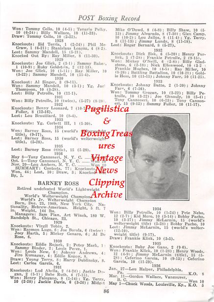Boxing News Clipping #397 - Jimmy McLarnin, Barney Ross