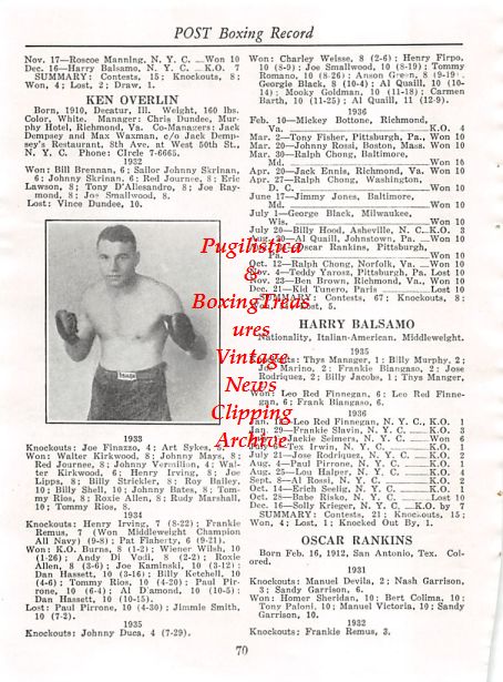 Boxing News Clipping #398 - Ken Overlin