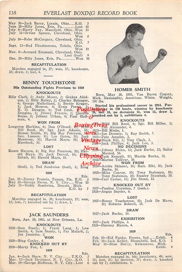 Boxing News Clipping #40 - Homer Smith, Rosy Rosales