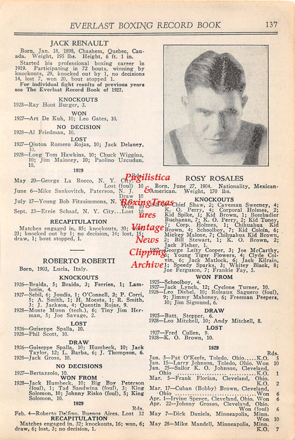 Boxing News Clipping #40 - Homer Smith, Rosy Rosales