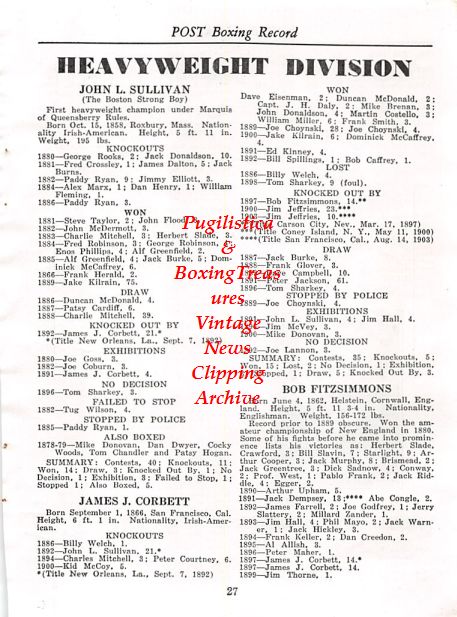 Boxing News Clipping #405 - James J. Jeffries