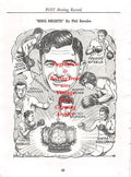 Boxing News Clipping #406 - Cartoon featuring James Braddock, John Henry Lewis, Freddie Steele, Barney Ross, Small Montana, Petey Sarron, Lou Ambers, Sixto Escobar
