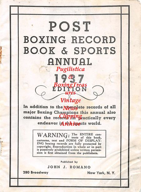 Boxing News Clipping #410 - Max Post, John J. Romano, Phil Berube