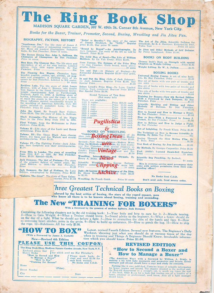 Boxing News Clipping #411 - Barney Ross