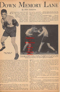 Boxing News Clipping #414 - Billy Petrolle, Barney Ross, Harold Perkin vs. Ellis Stewart
