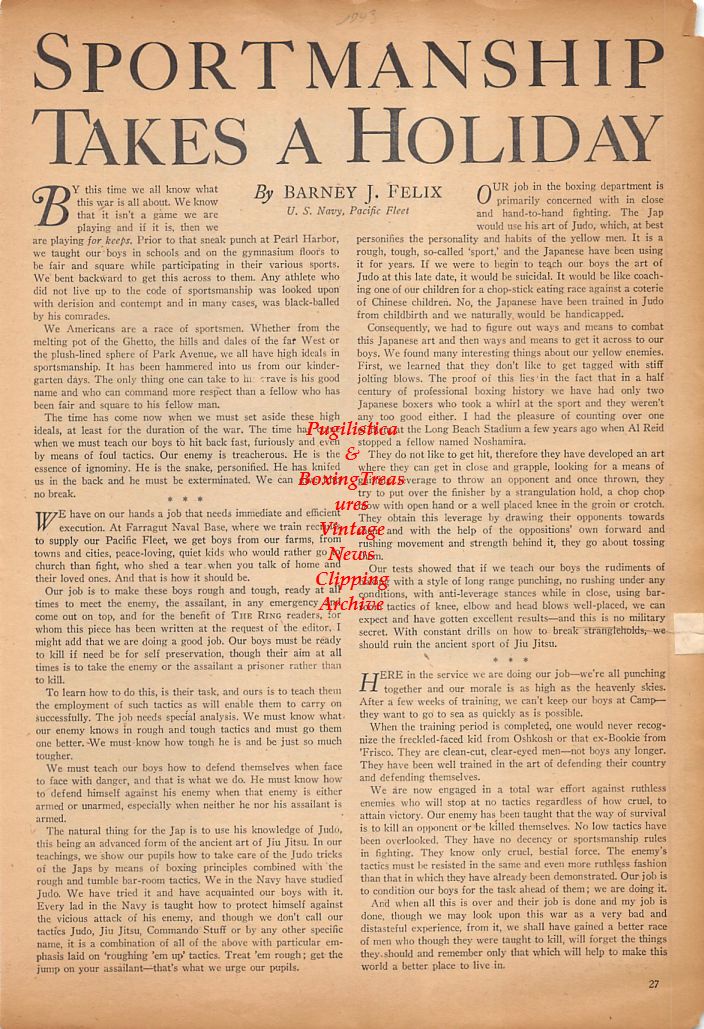 Boxing News Clipping #416 - Lou Brouillard, Max Baer, Buddy Baer, Ray Whizzer White