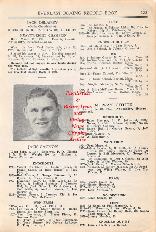 Boxing News Clipping #42 - Jack Gagnon