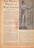 Boxing News Clipping #424 - Jem Mace, Gus Lesnevich vs. Billy Fox