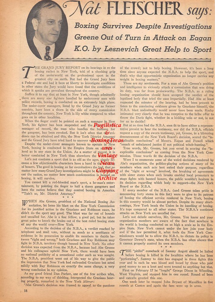 Boxing News Clipping #425 - Willard Reed, Tommy Byron, Bob Simmons, Al Johnson