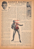 Boxing News Clipping #438 - Johnny Ralph, Laurie Stevens, Boer Rodel, Max Schmeling