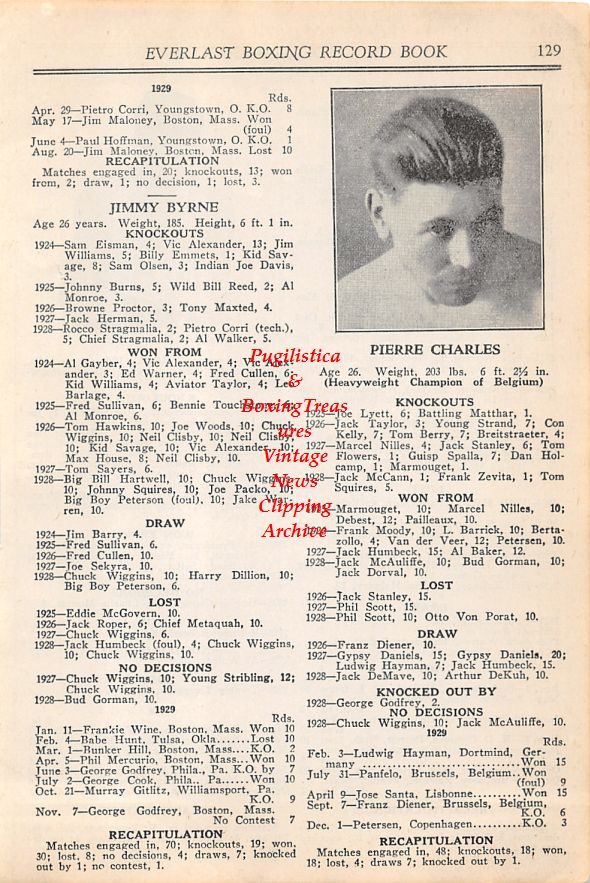 Boxing News Clipping #44 - Jack Gross, Pierre Charles