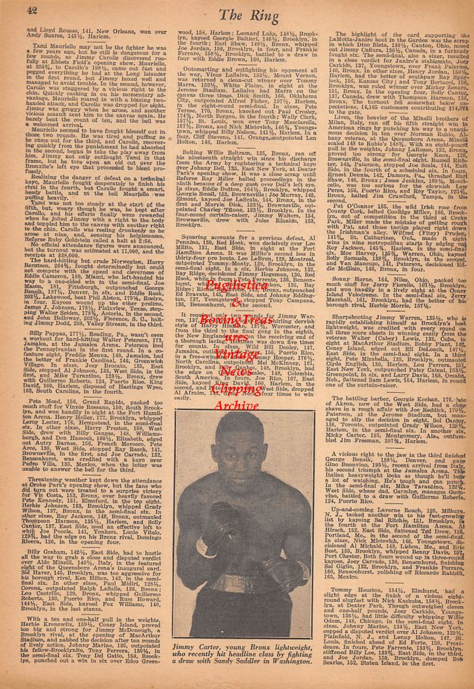 Boxing News Clipping #451 - Jimmy Carter