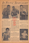 Boxing News Clipping #459 - Charley Dotson, Ray Augustus, Howard Bleyhl, Monito Flores, Herbie Jones, Rocky Graziano vs. Tony Zale