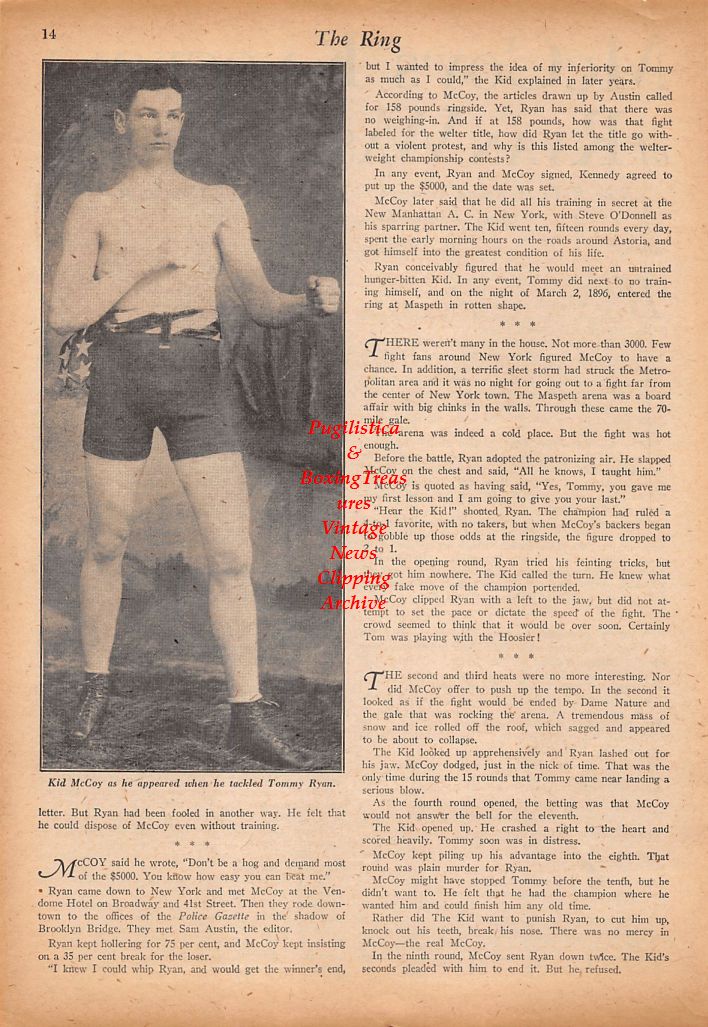 Boxing News Clipping #565 - Kid McCoy