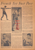 Boxing News Clipping #465 - Laurent Dauthuille, Robert Charron, Jean Walzack, Gus Degouve