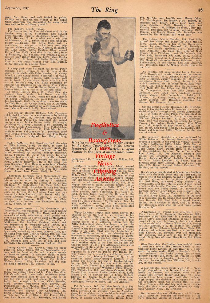 Boxing News Clipping #469 - Ernie Vigh