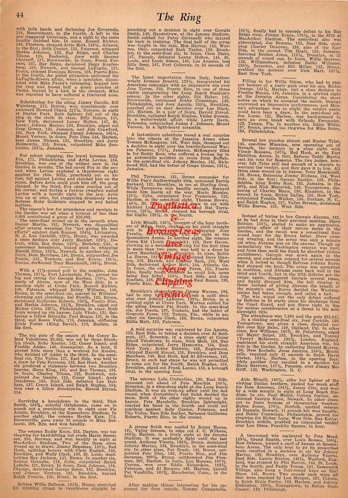 Boxing News Clipping #469 - Ernie Vigh