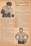 Boxing News Clipping #472 - Rocky Graziano vs. Tony Zale, Battling Nelson, Aurelio Herrera