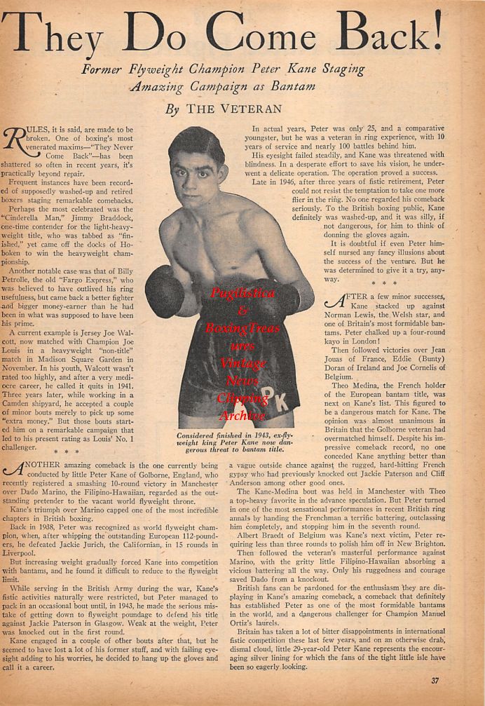 Boxing News Clipping #486 - Peter Kane