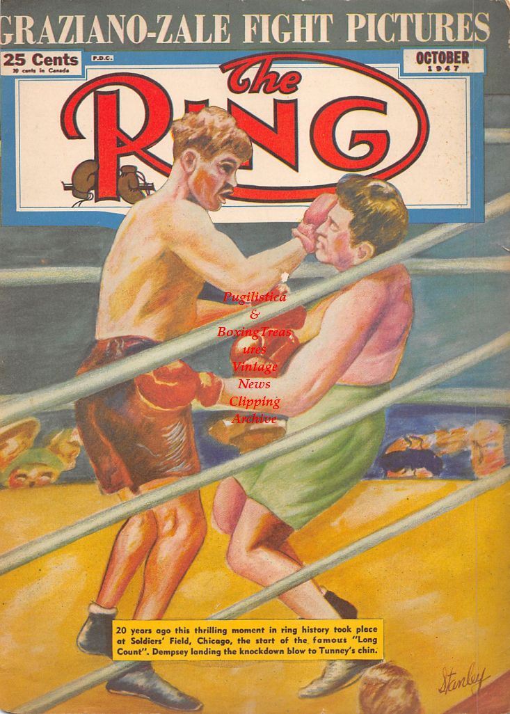 Boxing News Clipping #487 - Jack Dempsey vs. Gene Tunney II