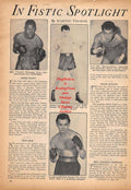 Boxing News Clipping #491 - Billy Thompson, Dolph Quijano, Tony Mar, Bobby Plant, Sockers In Sepia
