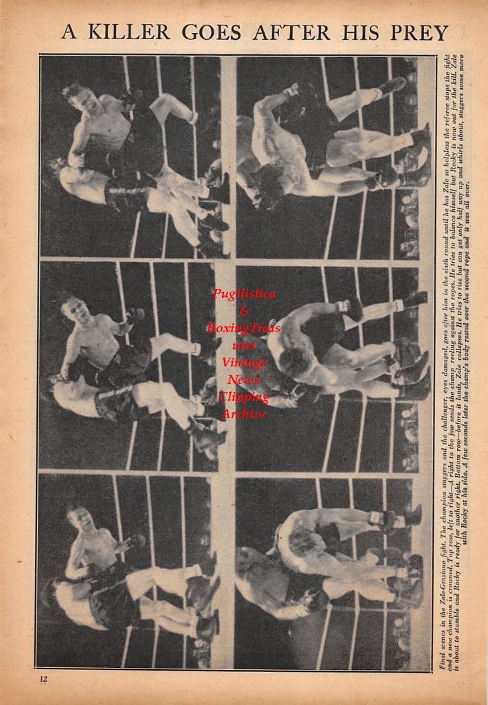 Boxing News Clipping #498 - Rocky Graziano vs. Tony Zale