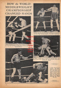 Boxing News Clipping #499 - Rocky Graziano vs. Tony Zale