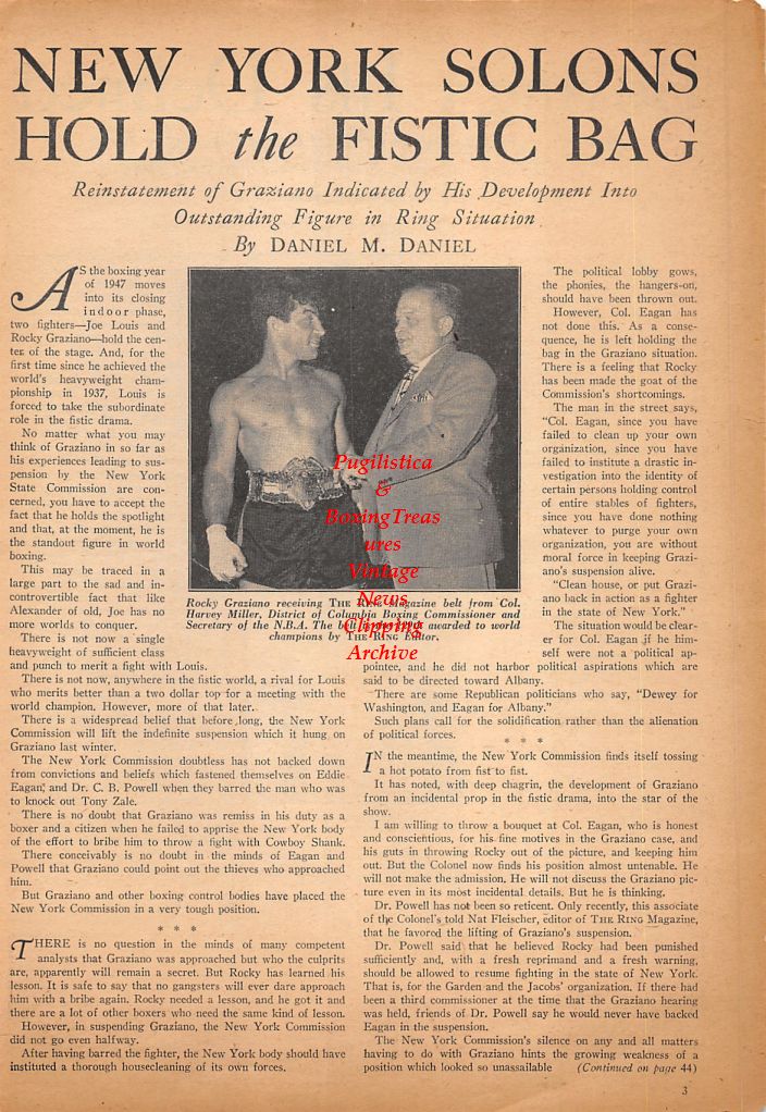 Boxing News Clipping #504 - Rocky Graziano