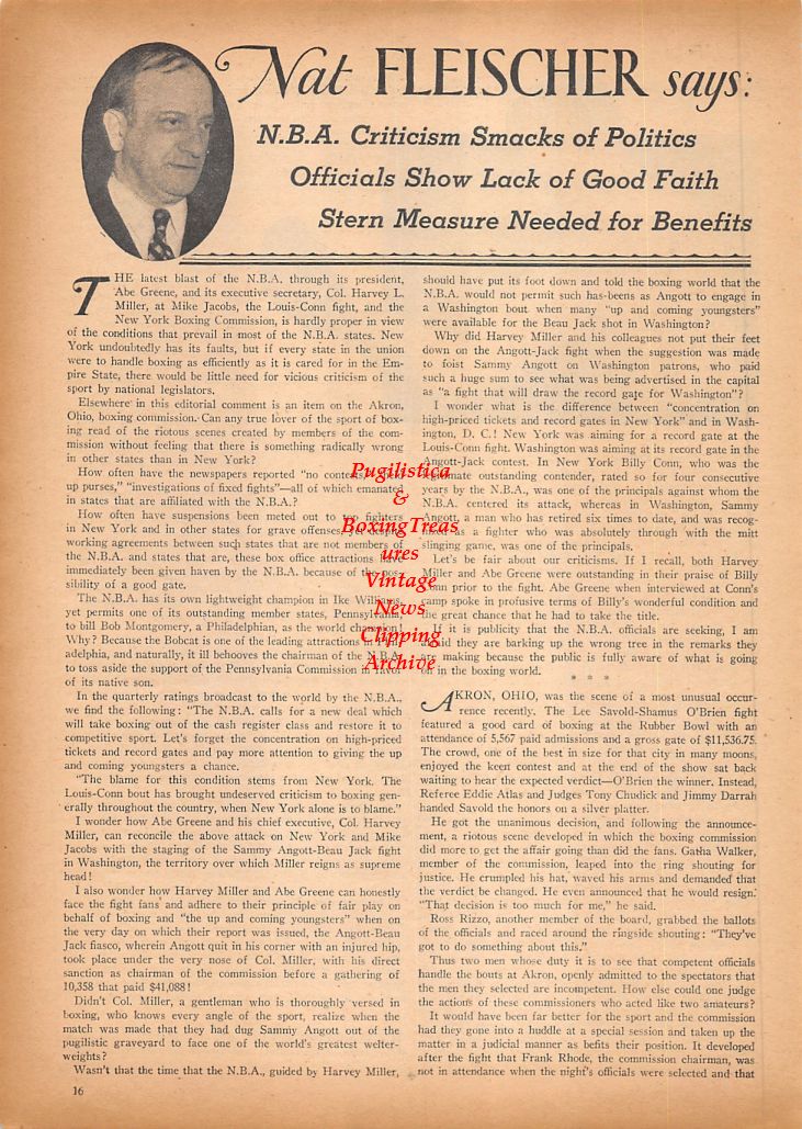 Boxing News Clipping #526 - Jimmy McLarnin