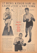 Boxing News Clipping #539 - Benny Leonard, Gene Tunney, Maxie Rosenbloom,