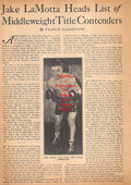 Boxing News Clipping #548 - Jake LaMotta