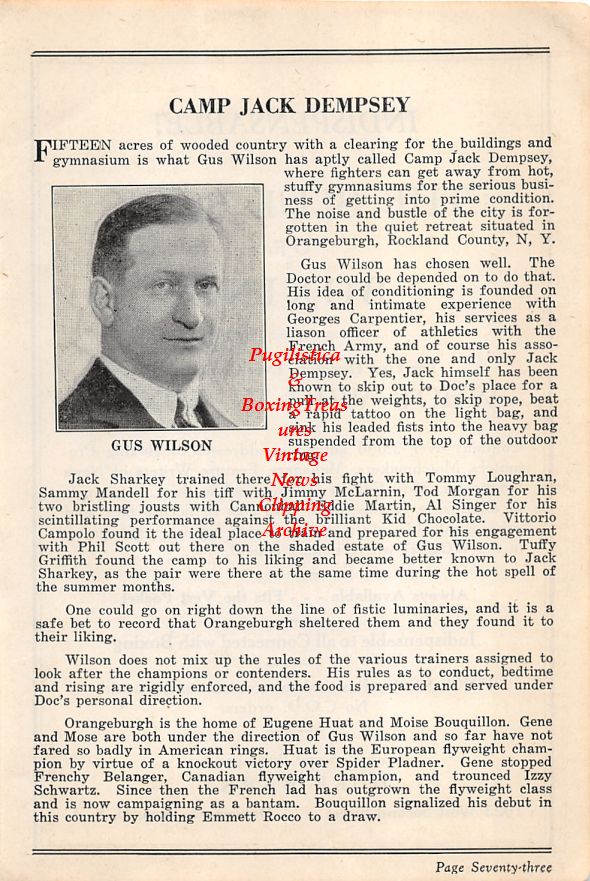 Boxing News Clipping #55 - Gus Wilson