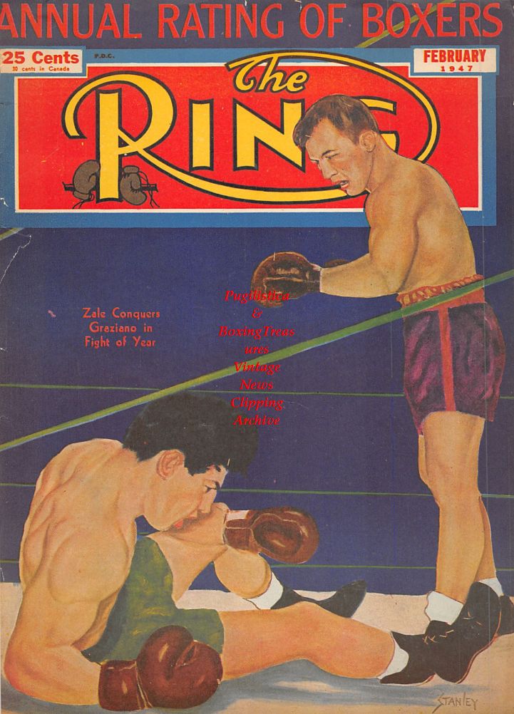 Boxing News Clipping #557 - Tony Zale vs. Rocky Graziano